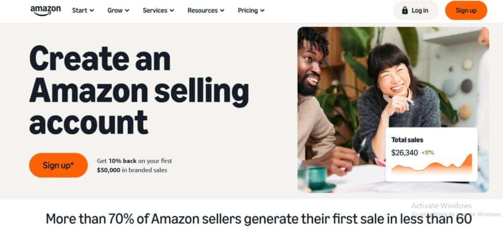 Amazon online shopping platform logo