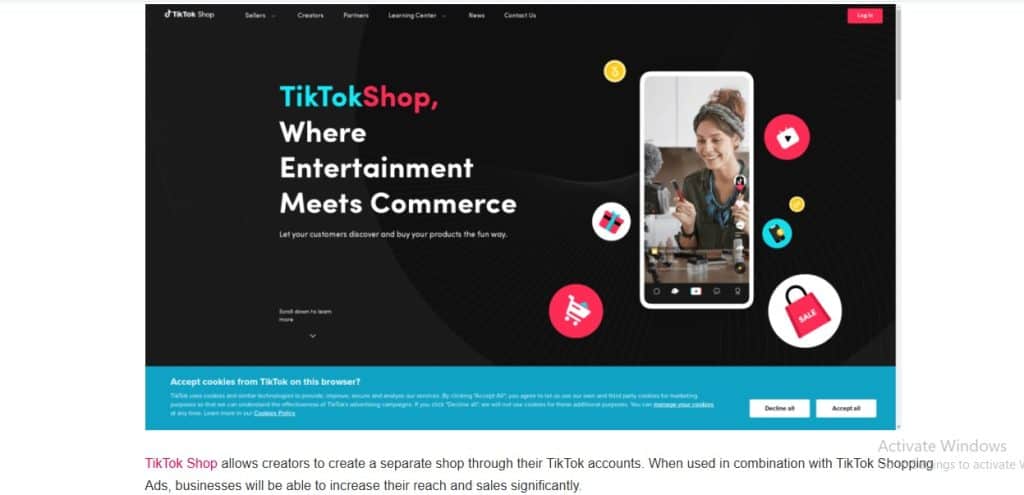 User browsing products on TikTok Shop app